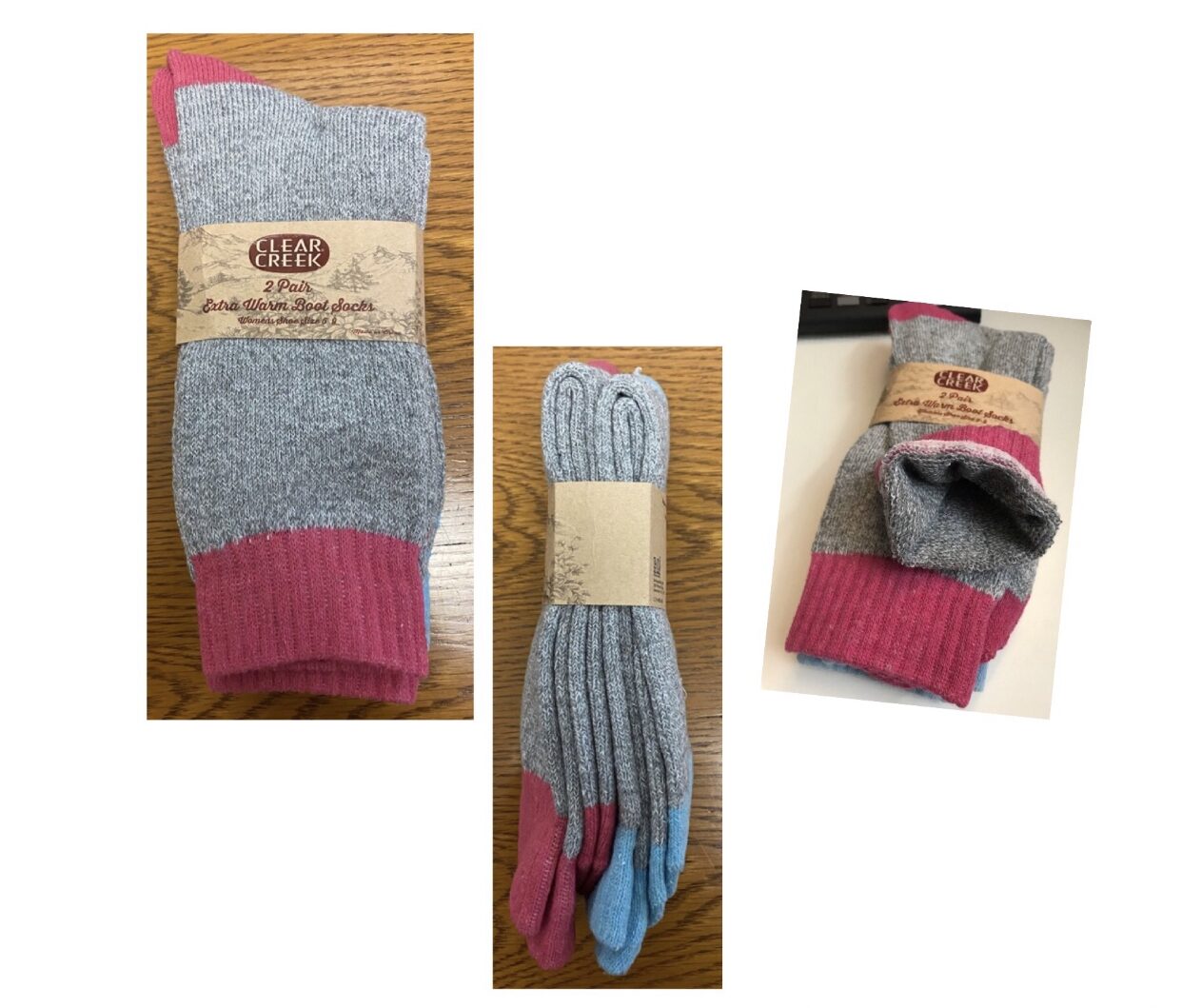 Ladies “Clear Creek” 2-Pack Wool Blend Socks
