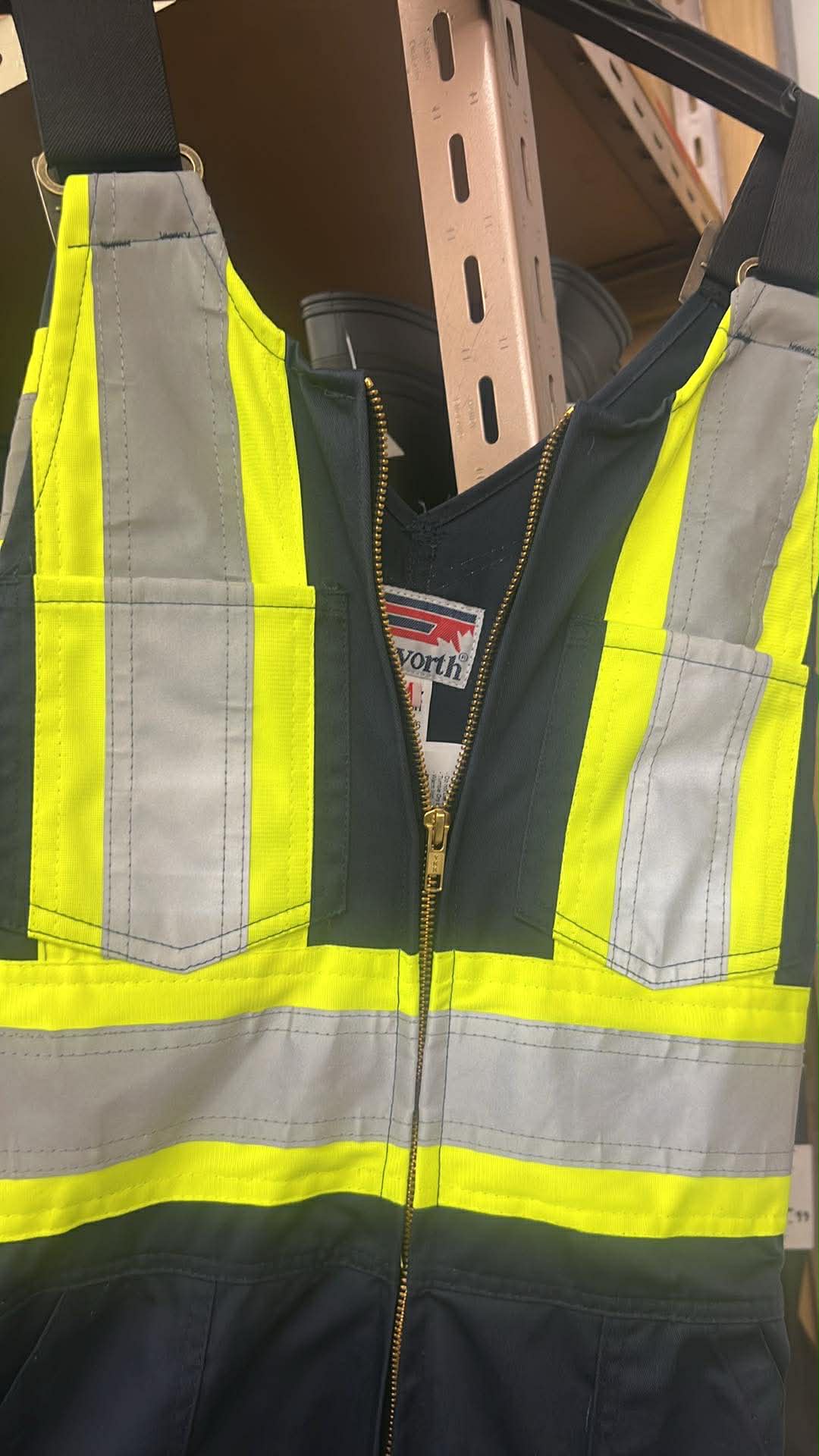 STALWORTH, HI VIS BIB OVERALL, 36, Blue, M