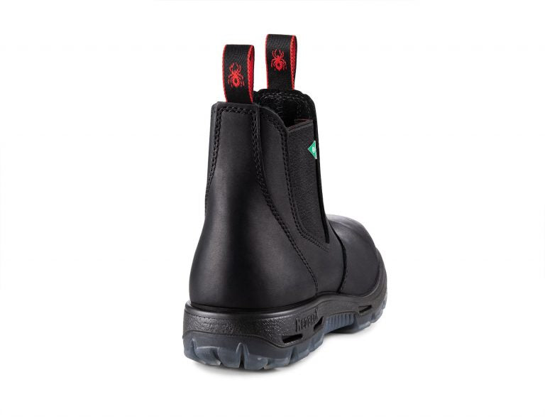 RedBack Bobcat Steel-Toe Black with Scuff Cap