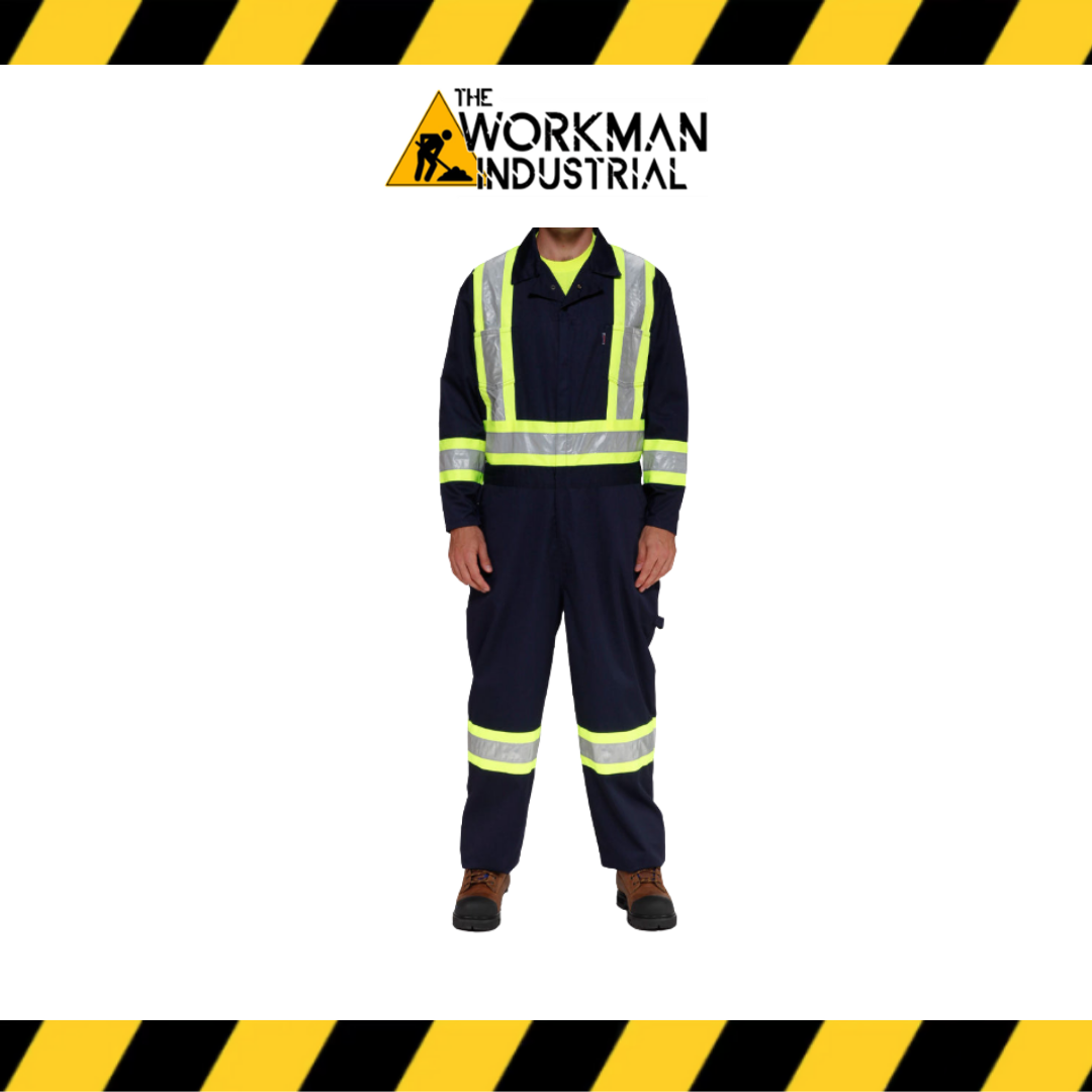 Hi VIS Premium Cotton Coverall w/ Refl. Tape