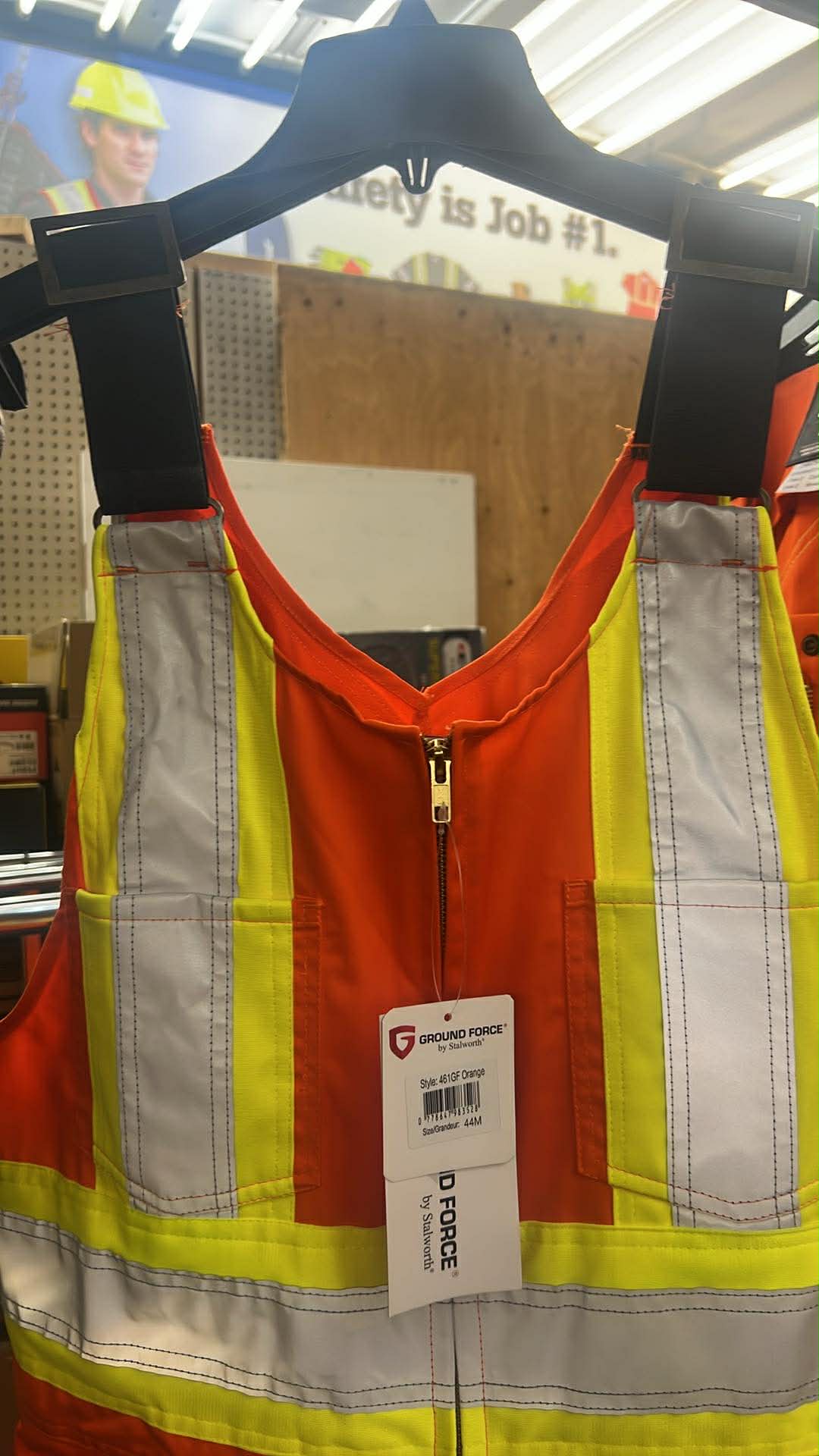 GROUND FORCE HI VIS BIB OVERALL, Orange