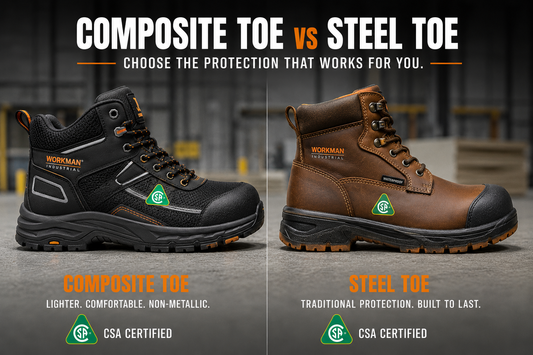 Composite Toe vs Steel Toe Work Boots: Which Is Better for Canadian Workers? (2026 Guide)