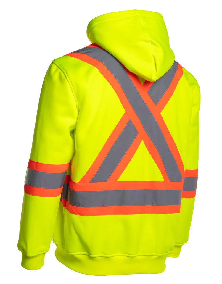 Forcefield Deluxe Hi Vis Safety Hoodie, Detachable Hood