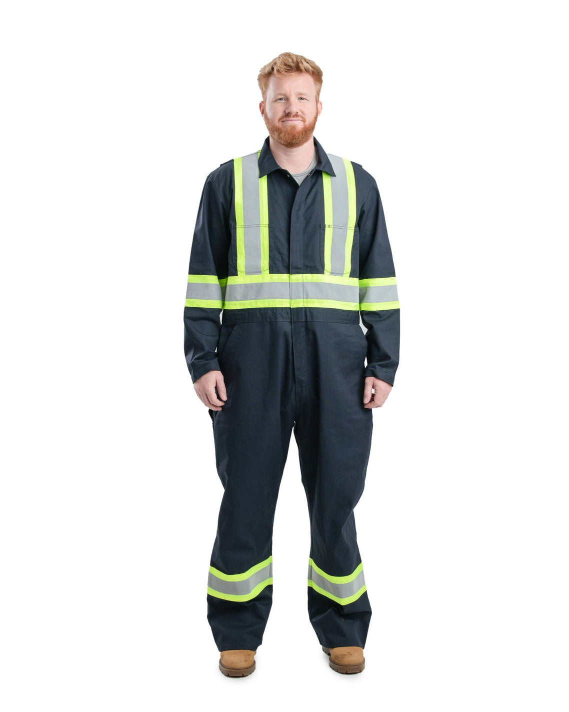 BERNE HVC252 Safety Striped Gasket Unlined Coverall