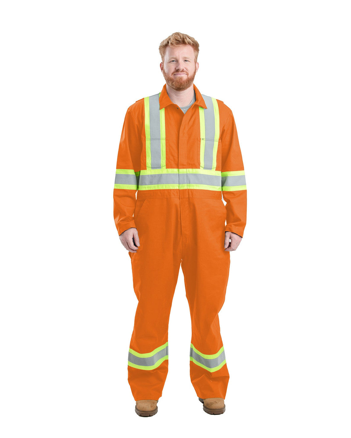 BERNE HVC252 Safety Striped Gasket Unlined Coverall