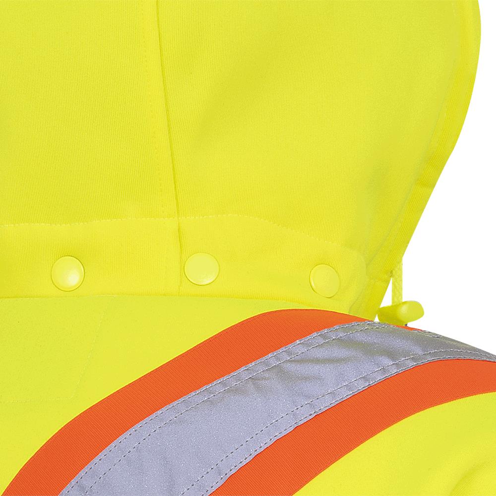 PIONEER Hi–Vis Polyester Fleece Safety Hoodie – Zipper Closure – Hi–Vis Yellow