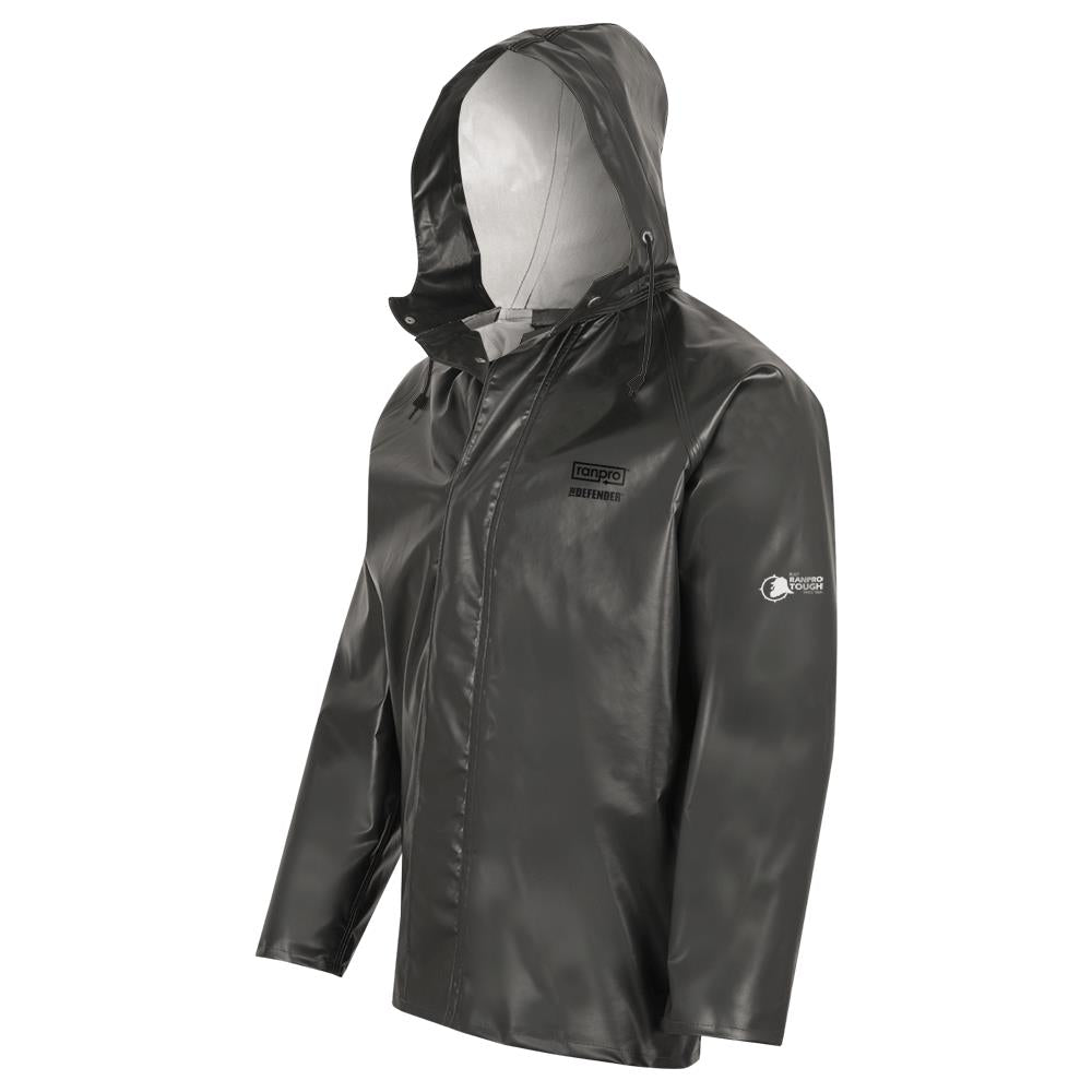 Ranpro Defender Premium PVC Hooded Jacket - 100% Waterproof - Dark Green