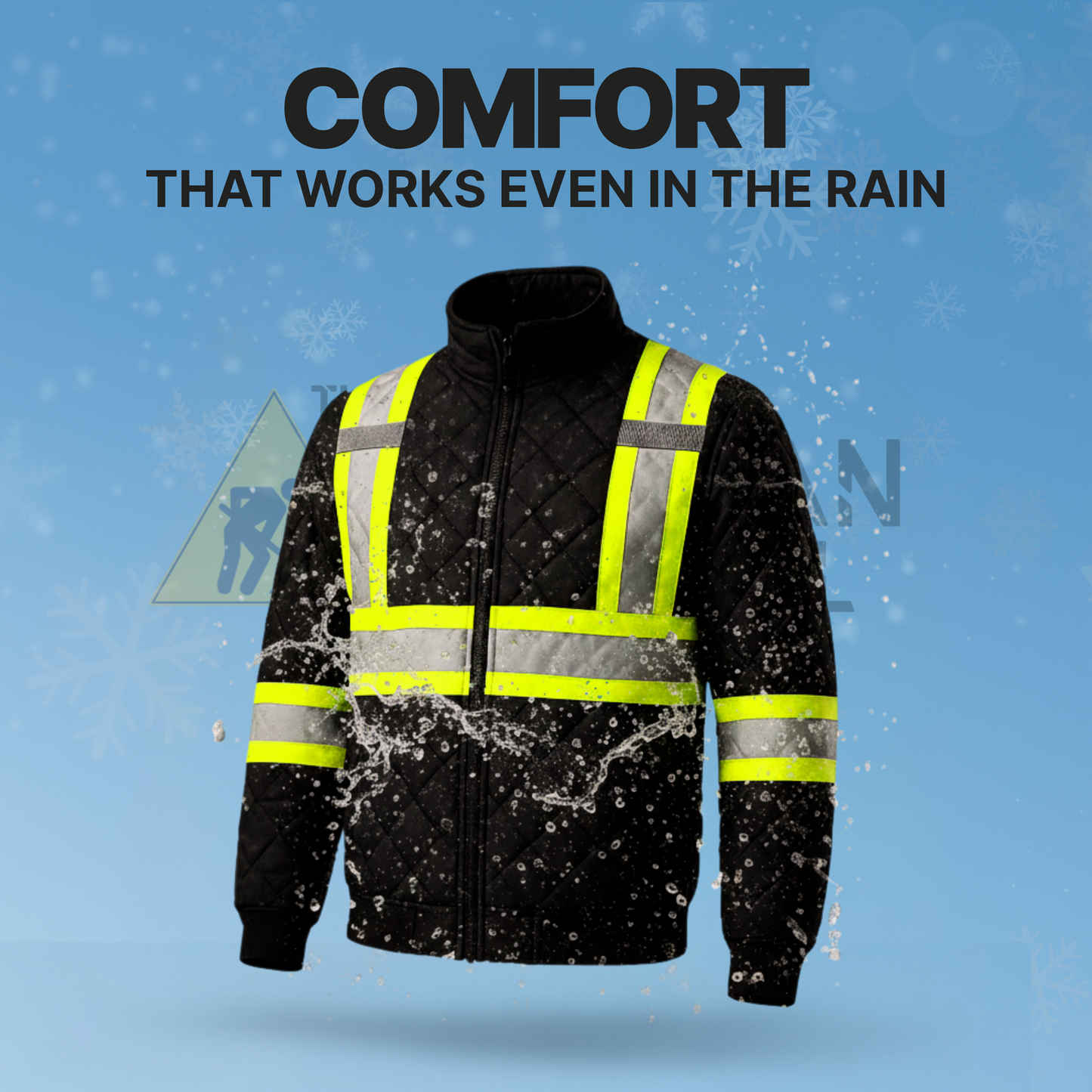 Ground Force Hi-Vis Insulated Quilted Freezer Jacket