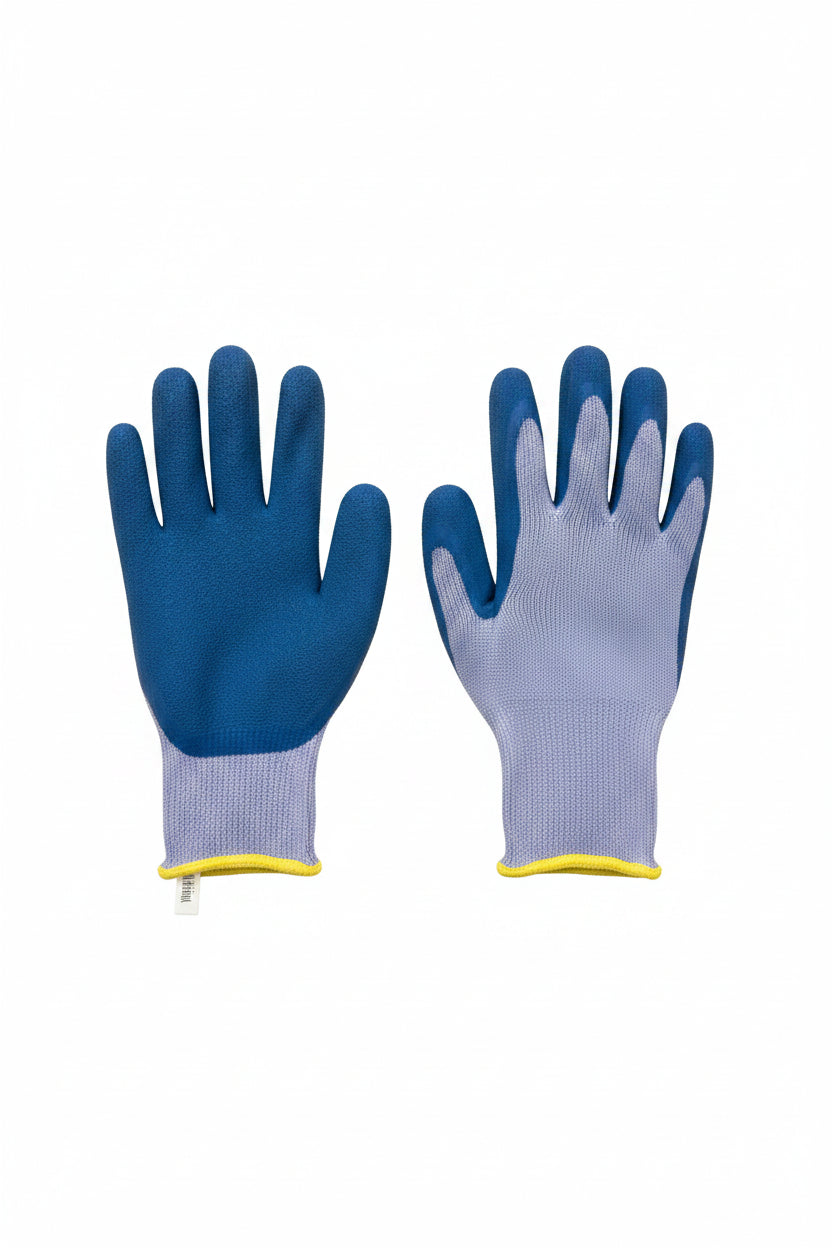String Knit Latex Work Gloves