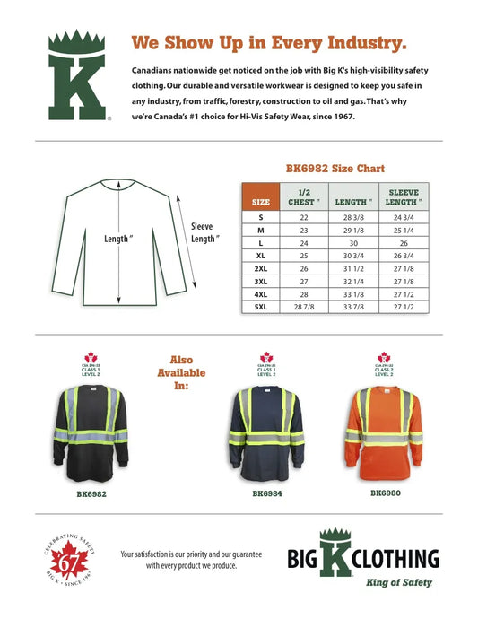 Big K 100% Cotton Traffic Long Sleeve Shirt