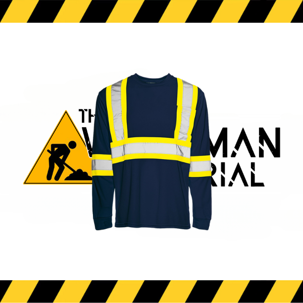 Ground Force long sleeve hi-vis traffic t-shirt in performance polyester.
