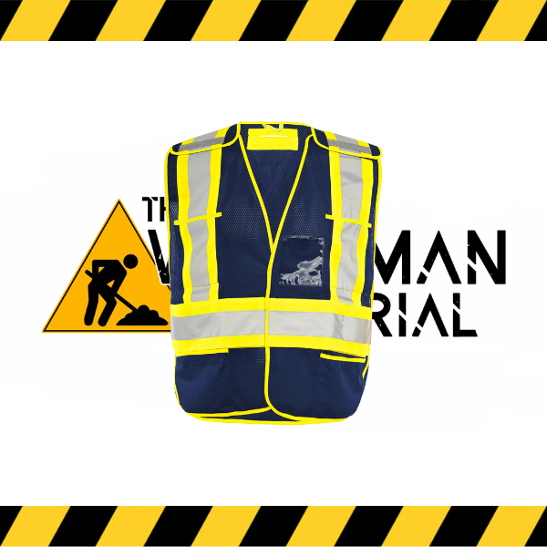 Ground Force 5-point tearaway mesh traffic vest in high-visibility.