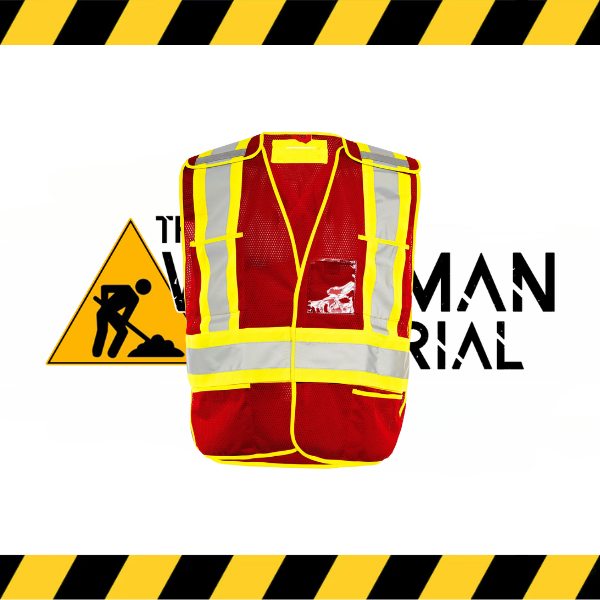 Ground Force 5-point tearaway mesh traffic vest in high-visibility.