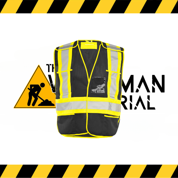 Ground Force 5-point tearaway mesh traffic vest in high-visibility.