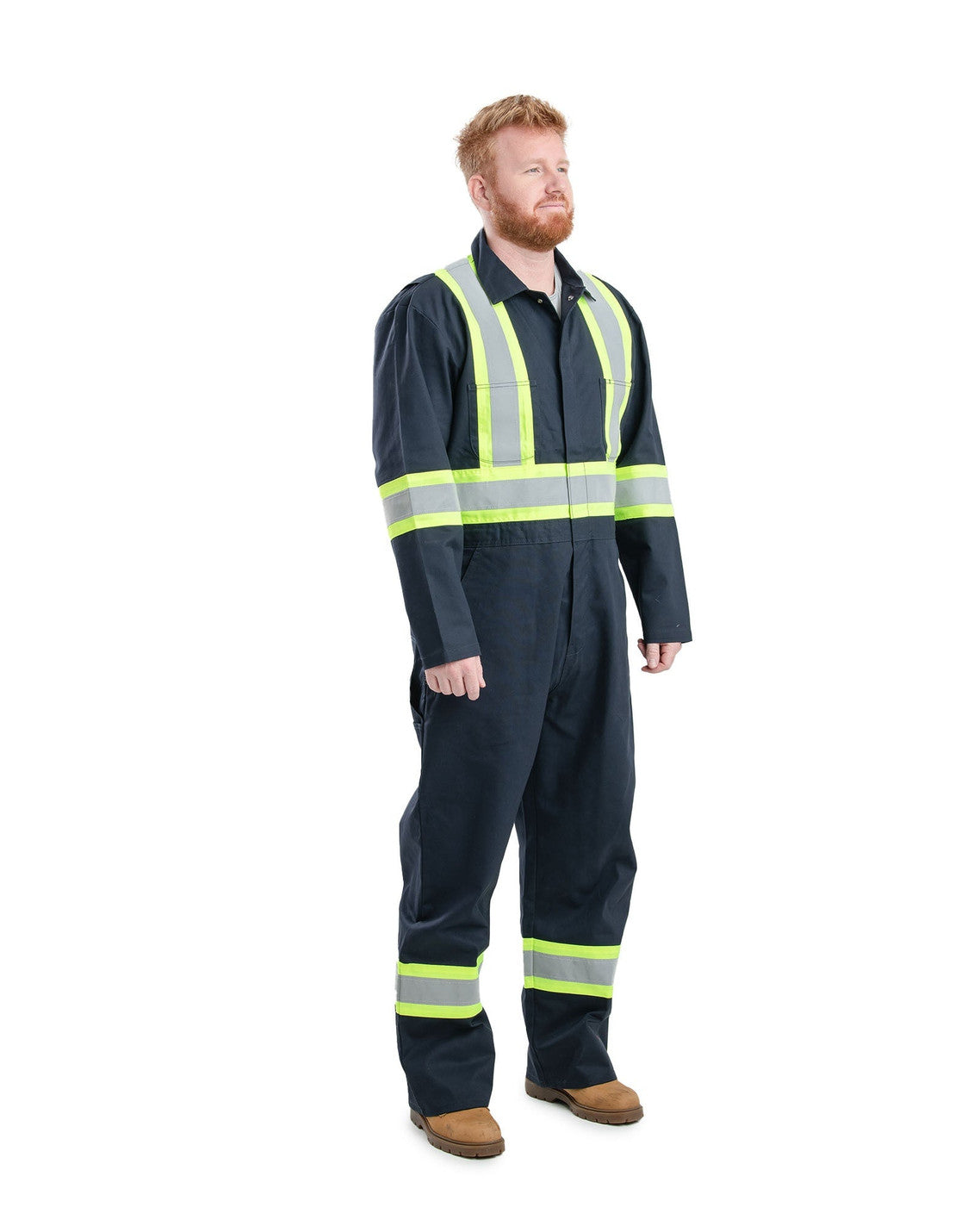 BERNE HVC252 Safety Striped Gasket Unlined Coverall