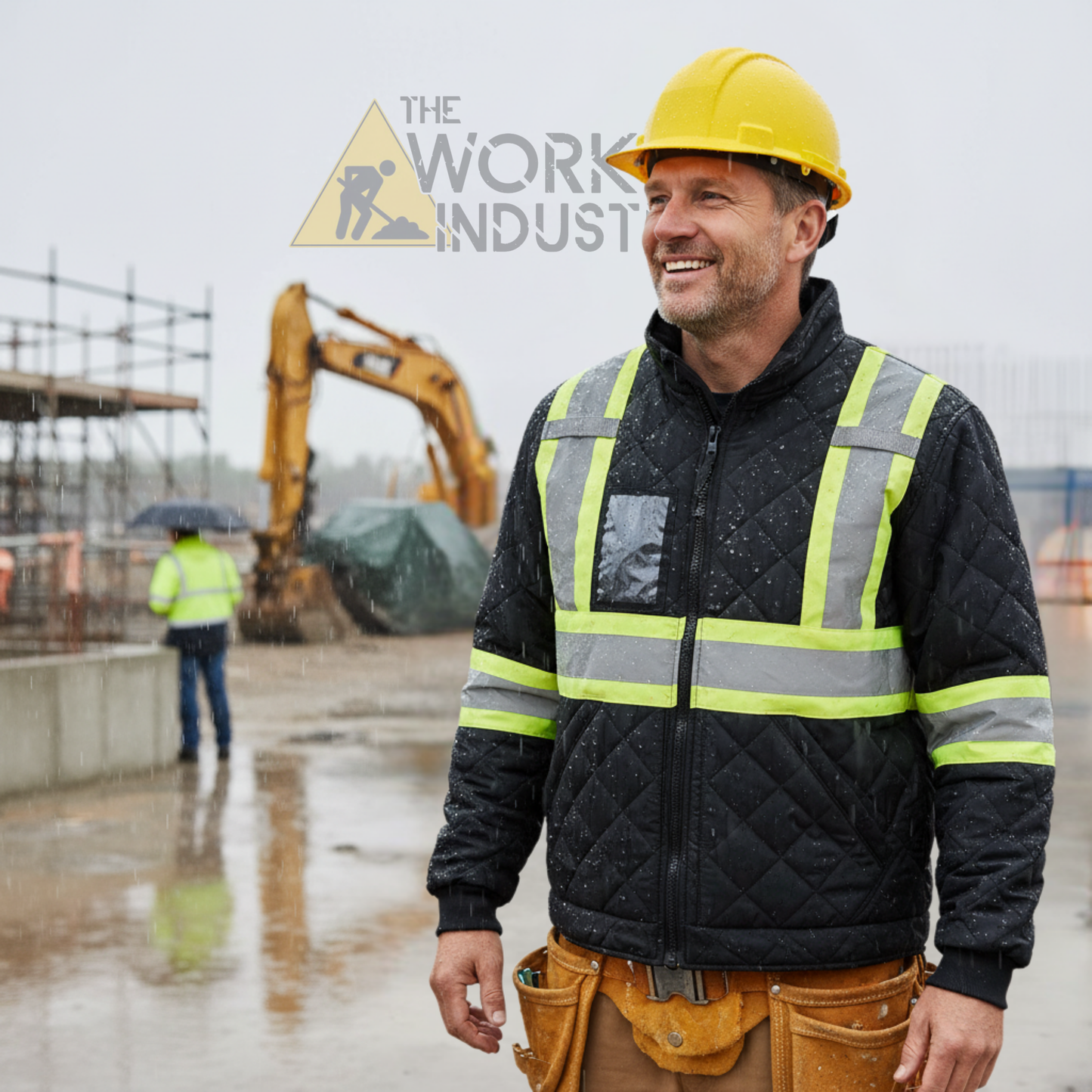 Ground Force Hi-Vis Insulated Quilted Freezer Jacket