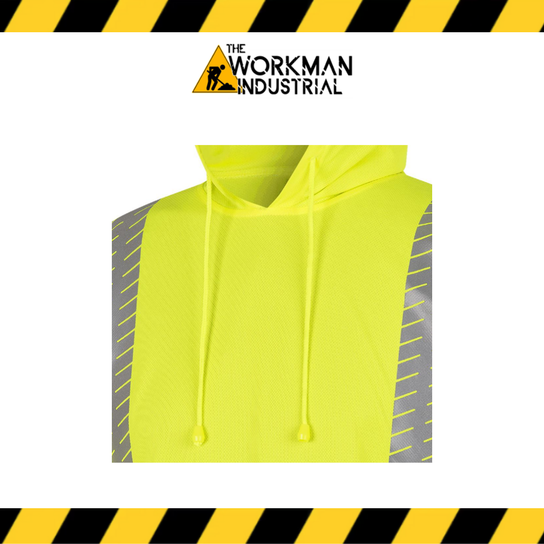 Pioneer Hi-Vis Bird's-Eye Safety Hoodie Shirt - Hi-Vis