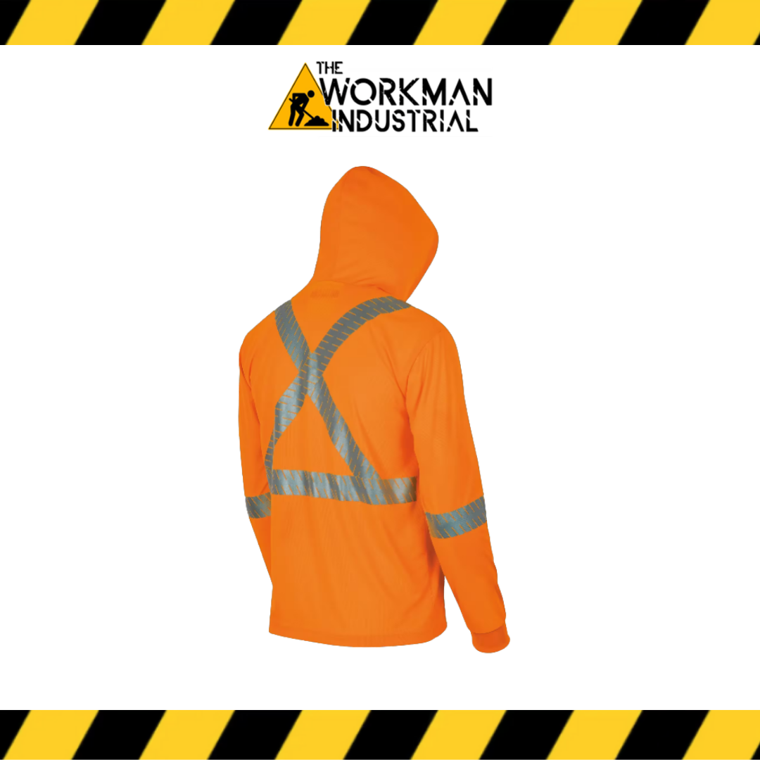 Pioneer Hi-Vis Bird's-Eye Safety Hoodie Shirt - Hi-Vis