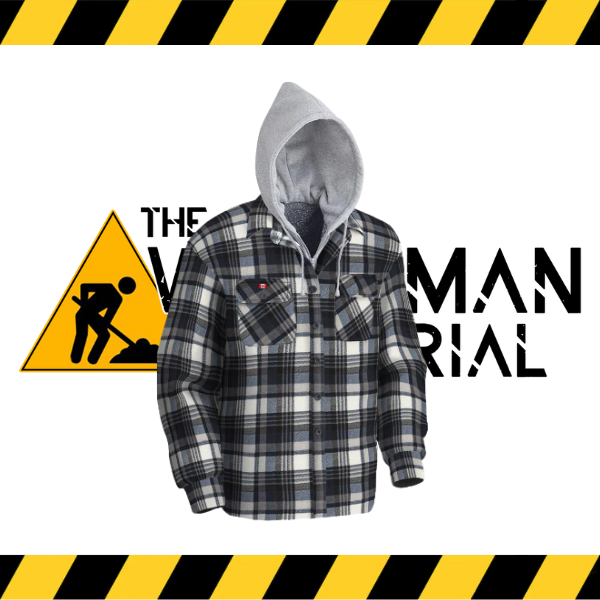 Pioneer quilted polar fleece hooded shirt with boa fleece lining.