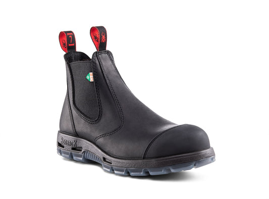 RedBack Bobcat Steel-Toe Black with Scuff Cap