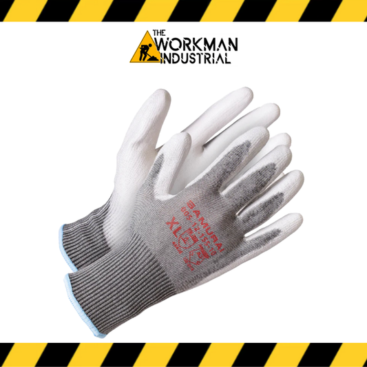 Level 5 Cut Resistant Gloves, HPPE, Polyurethane Palm Coated