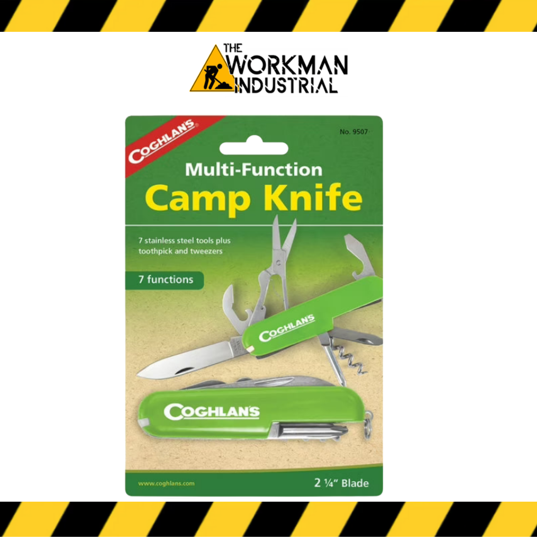 Coghlan's Multi-Function Camp Knife, 7 Functions, Army Camping Swiss Style