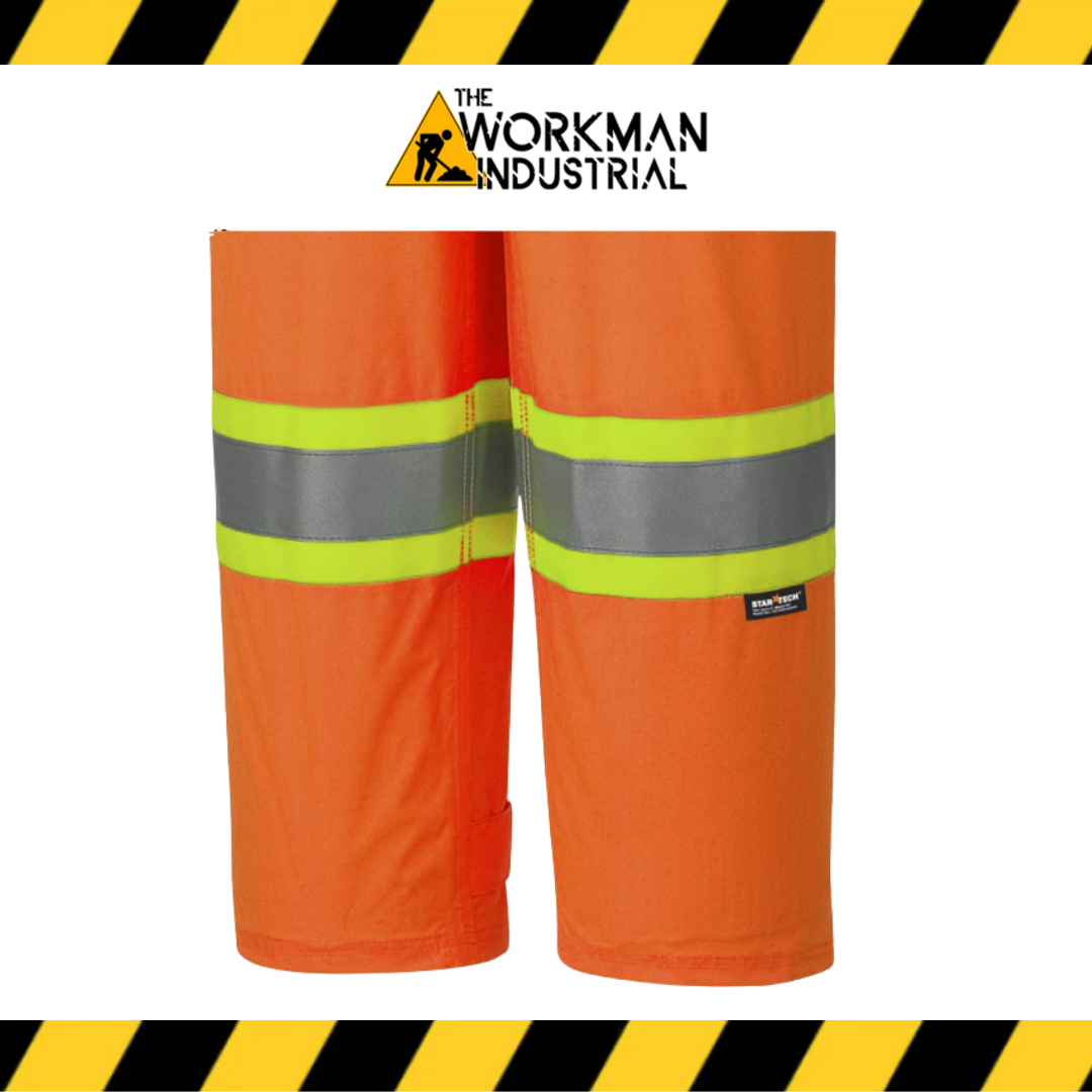 Pioneer Hi-Vis 150D Lightweight Waterproof Safety Bib Pants - Hi-Vis