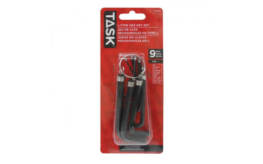 Task Tools 9-Piece SAE L-Type Hex Key Set