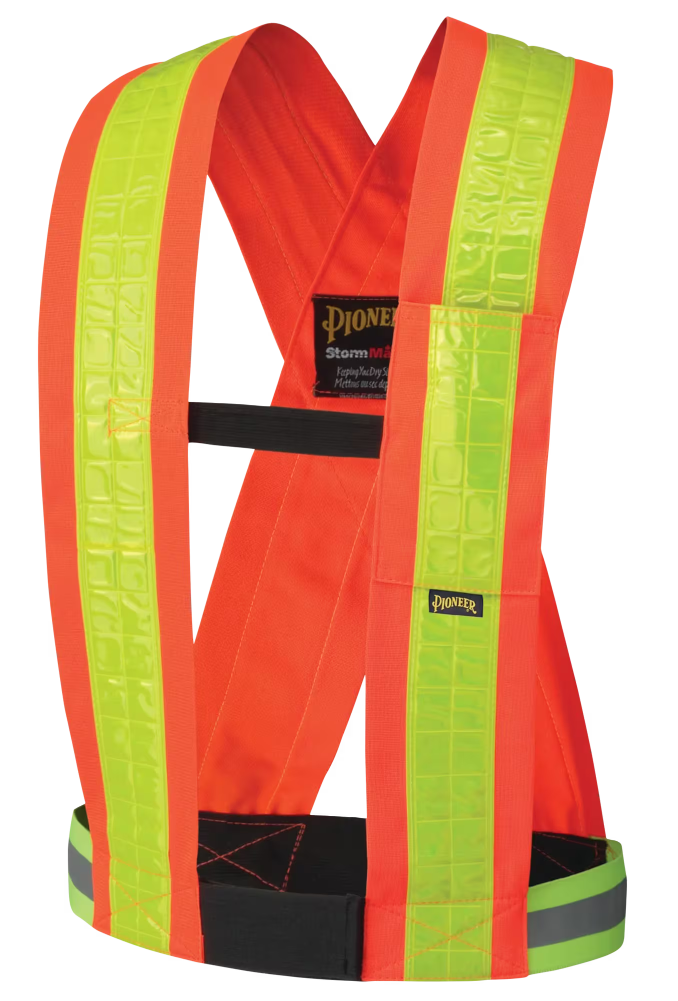 PIONEER Hi-Vis PVC Reflective Safety Sash - Hi-Vis Orange - One Size Fits All