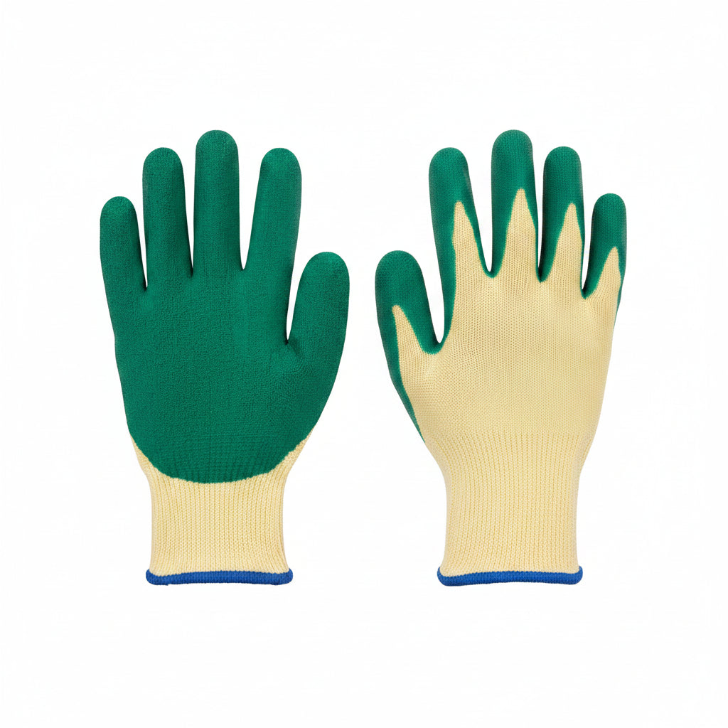 String Knit Latex Work Gloves