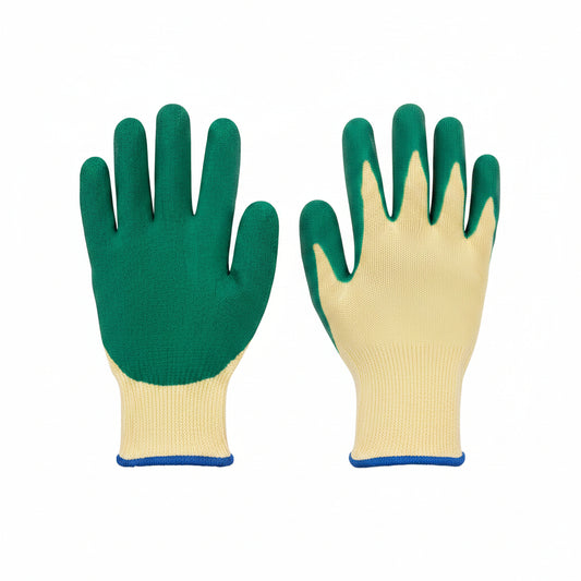 String Knit Latex Work Gloves