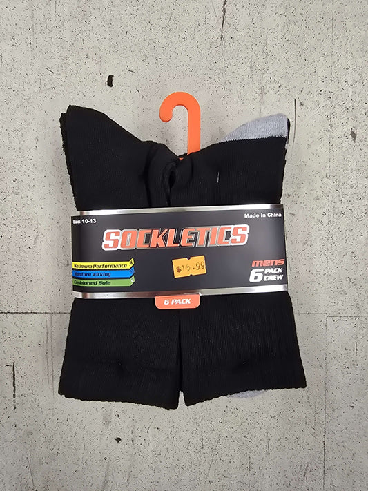 Sockletics 6 Pack Men's Socks
